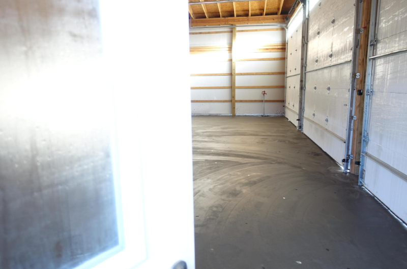 Inside the completed barn.